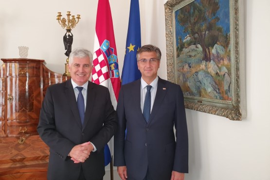 Zamjenik predsjedavajućeg Doma naroda dr. Dragan Čović razgovarao u Zagrebu sa predsjednikom Vlade Republike Hrvatske